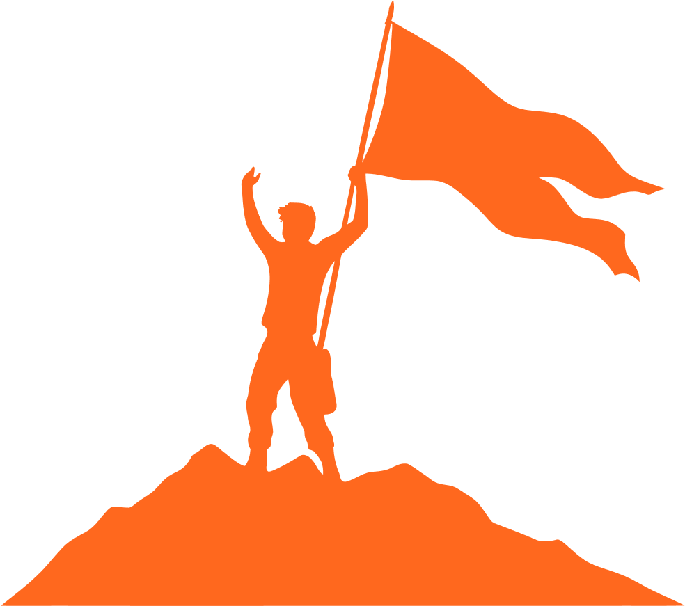 Illustration - Flag on Mountain